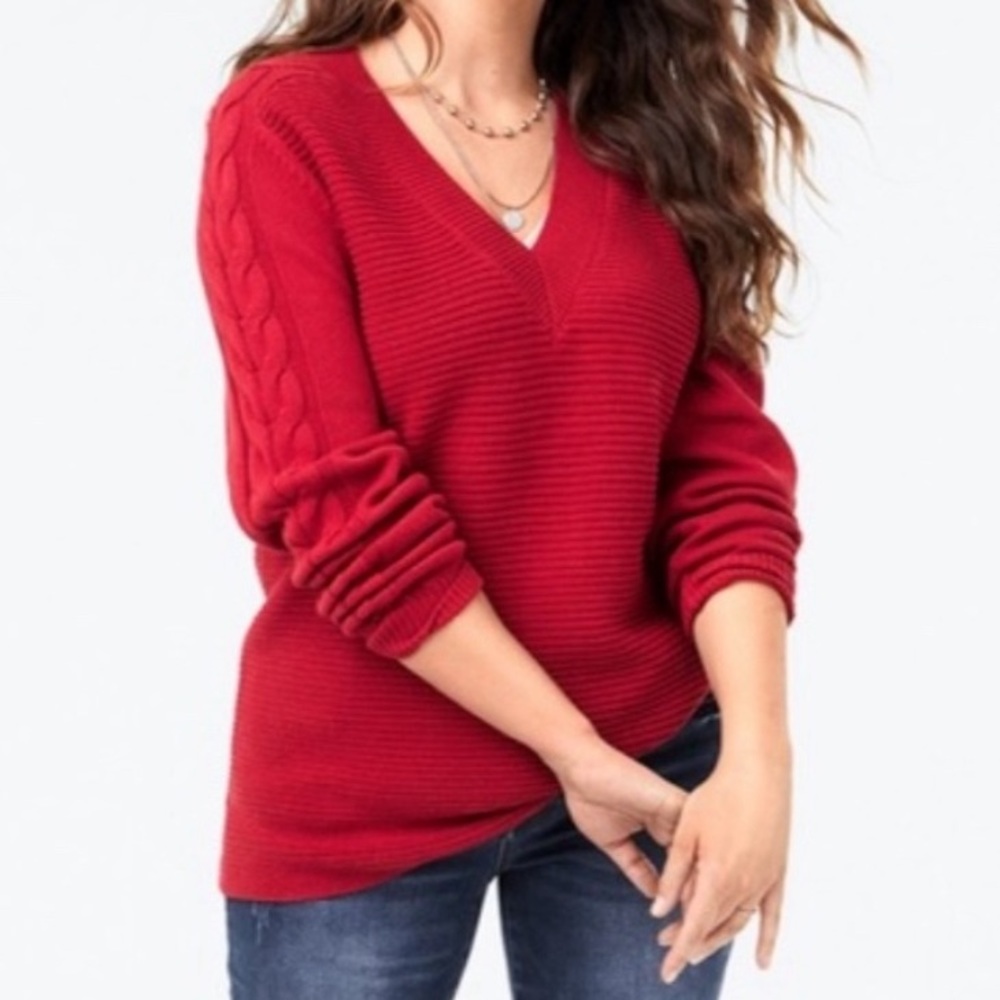 CAbi Standout Pullover XXS Red #3714